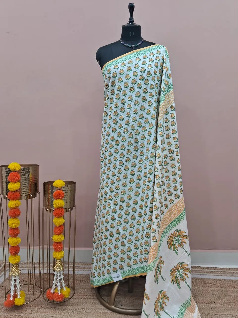 Pure White Soft Cotton Saree 