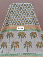 Pure White Soft Cotton Saree pallu