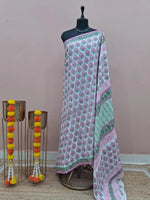 White Pure Soft Cotton Saree 