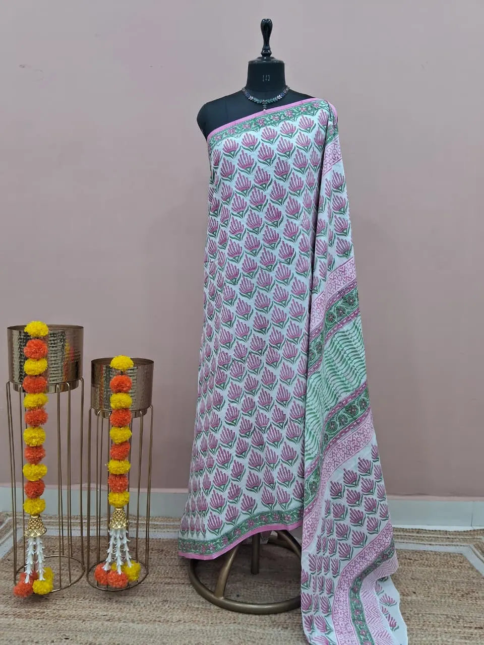 White Pure Soft Cotton Saree 
