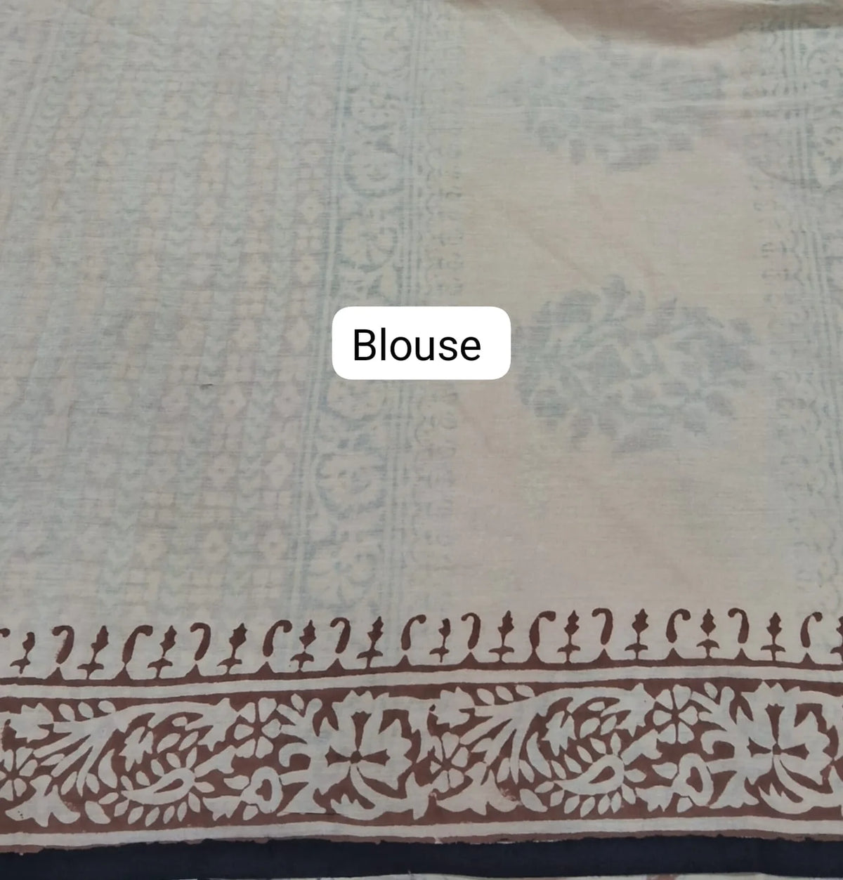 Beige Pure Soft Cotton Saree blouse