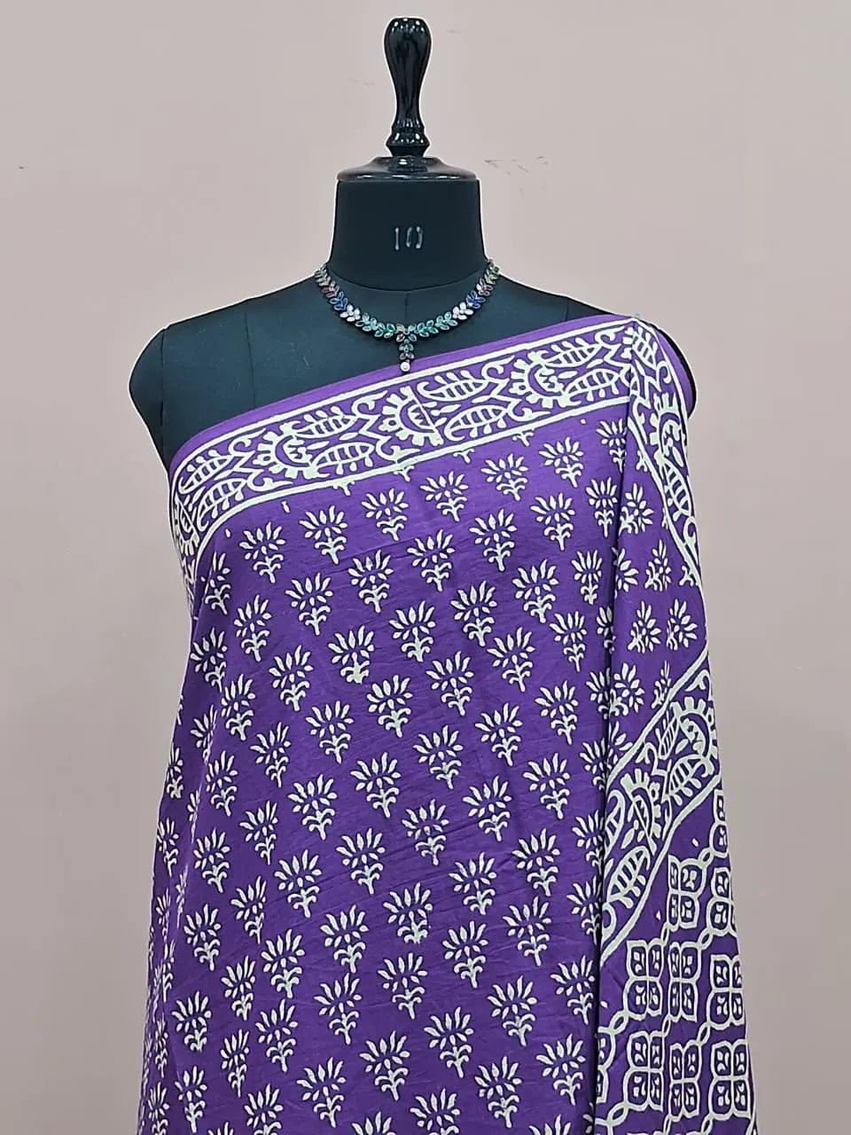 Purple Pure Soft Cotton Saree 1