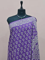 Purple Pure Soft Cotton Saree 1