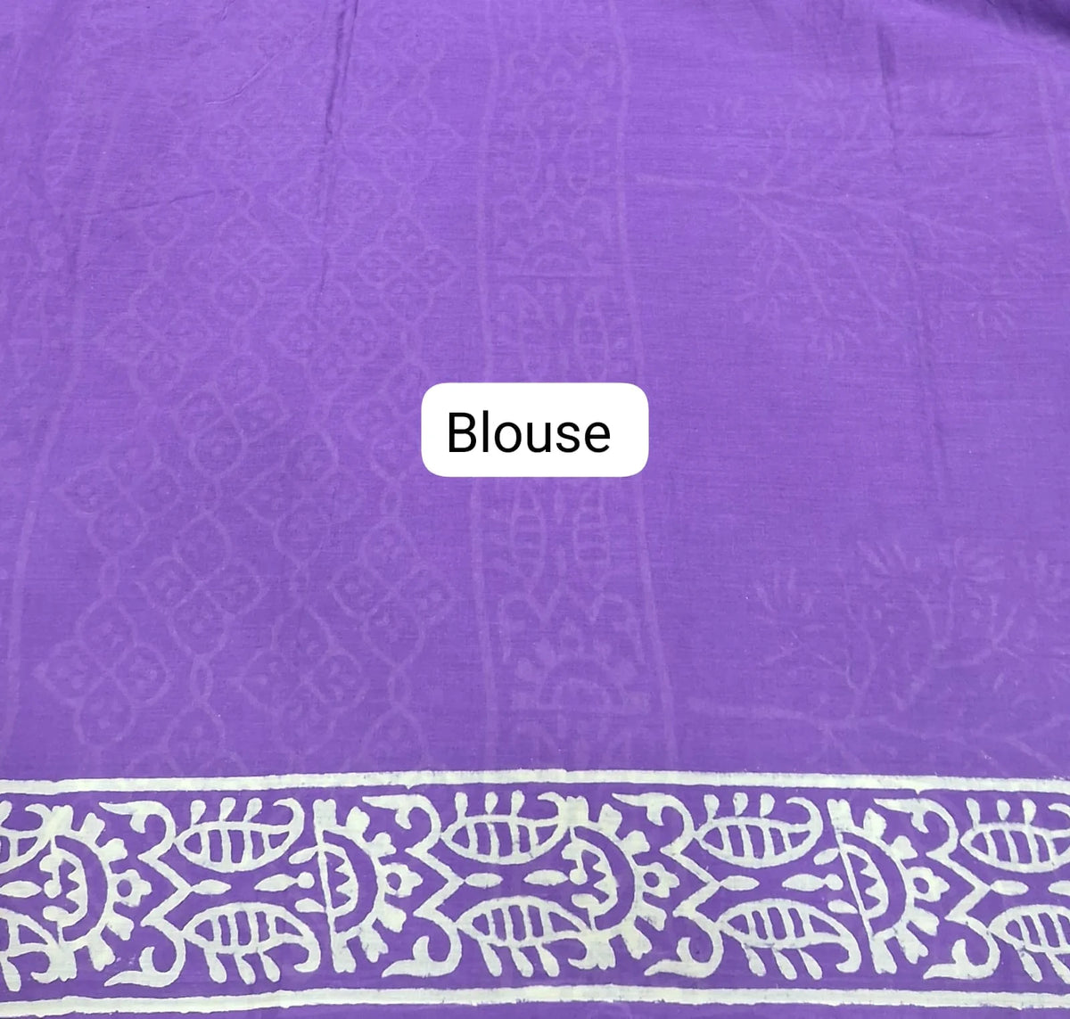 Purple Pure Soft Cotton Saree blouse