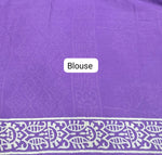 Purple Pure Soft Cotton Saree blouse
