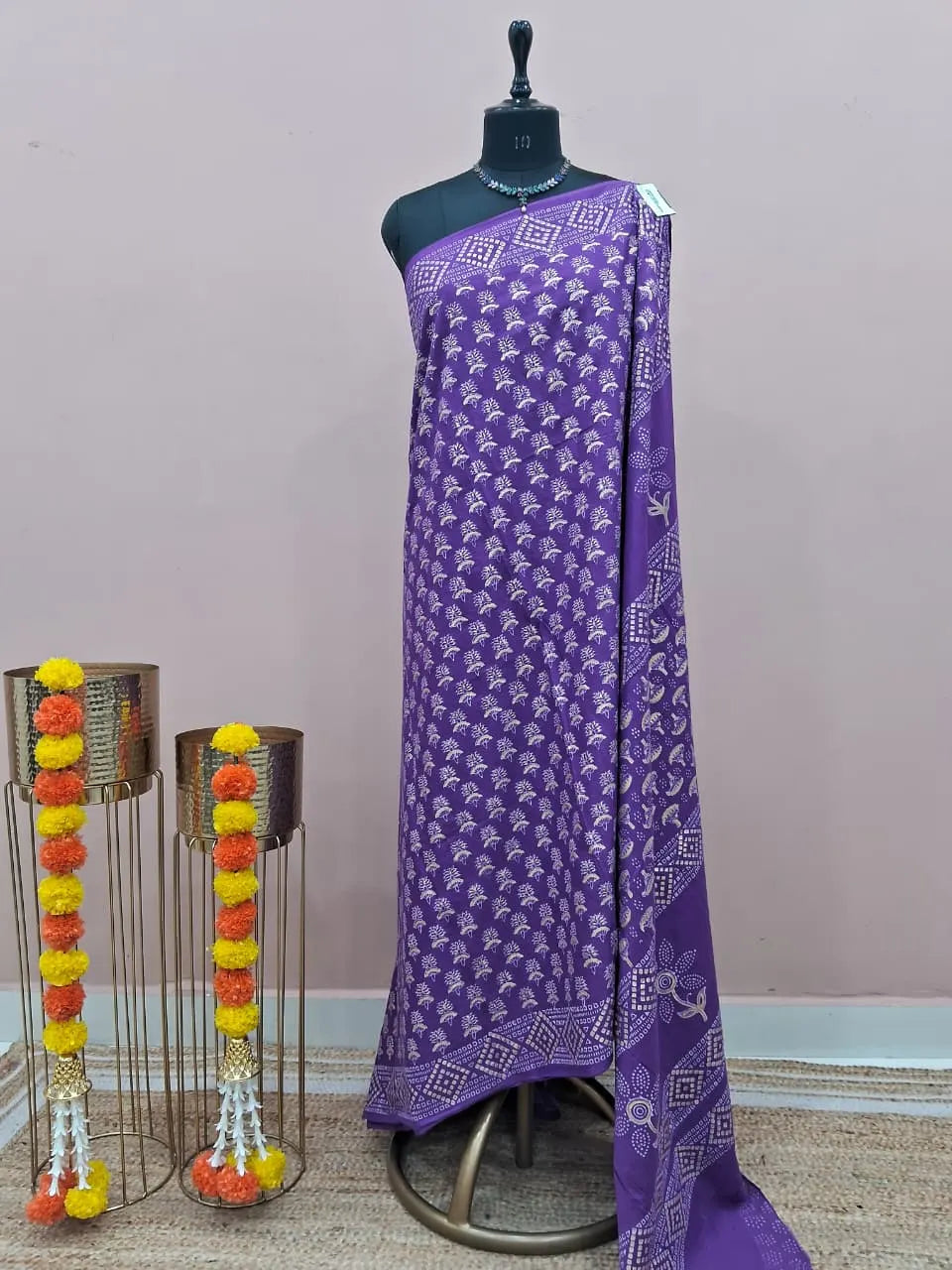 Dark Purple Pure Soft Cotton Saree 