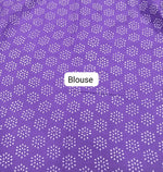 Dark Purple Pure Soft Cotton Saree blouse