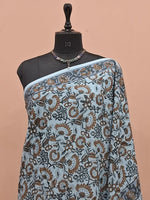 Serene Slate Blue Soft Cotton Saree 1
