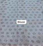 Serene Slate Blue Soft Cotton Saree blouse