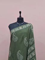 Green Soft Cotton Saree 1