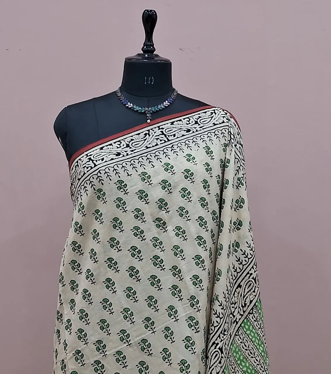 Beige Soft Cotton Saree 1