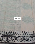 Beige Soft Cotton Saree blouse