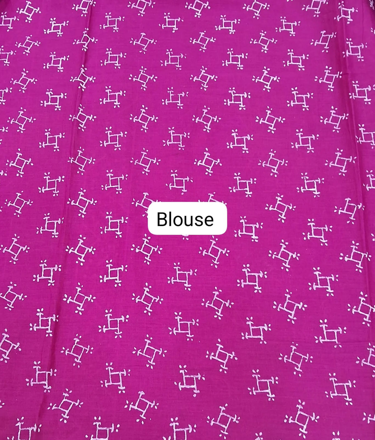 Pink Soft Cotton Saree blouse