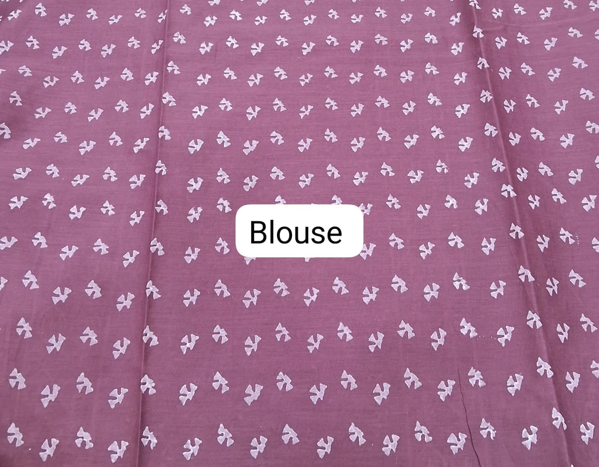Onion Pink Soft Cotton Saree blouse