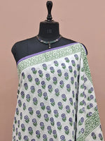 Milky White Soft Cotton Saree 1