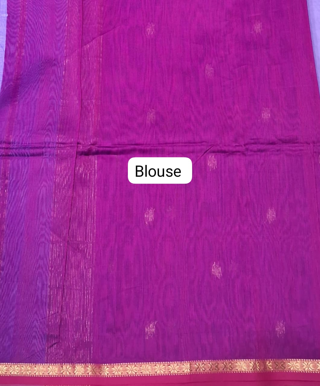 Lavender pure Maheshwari silk saree Blouse