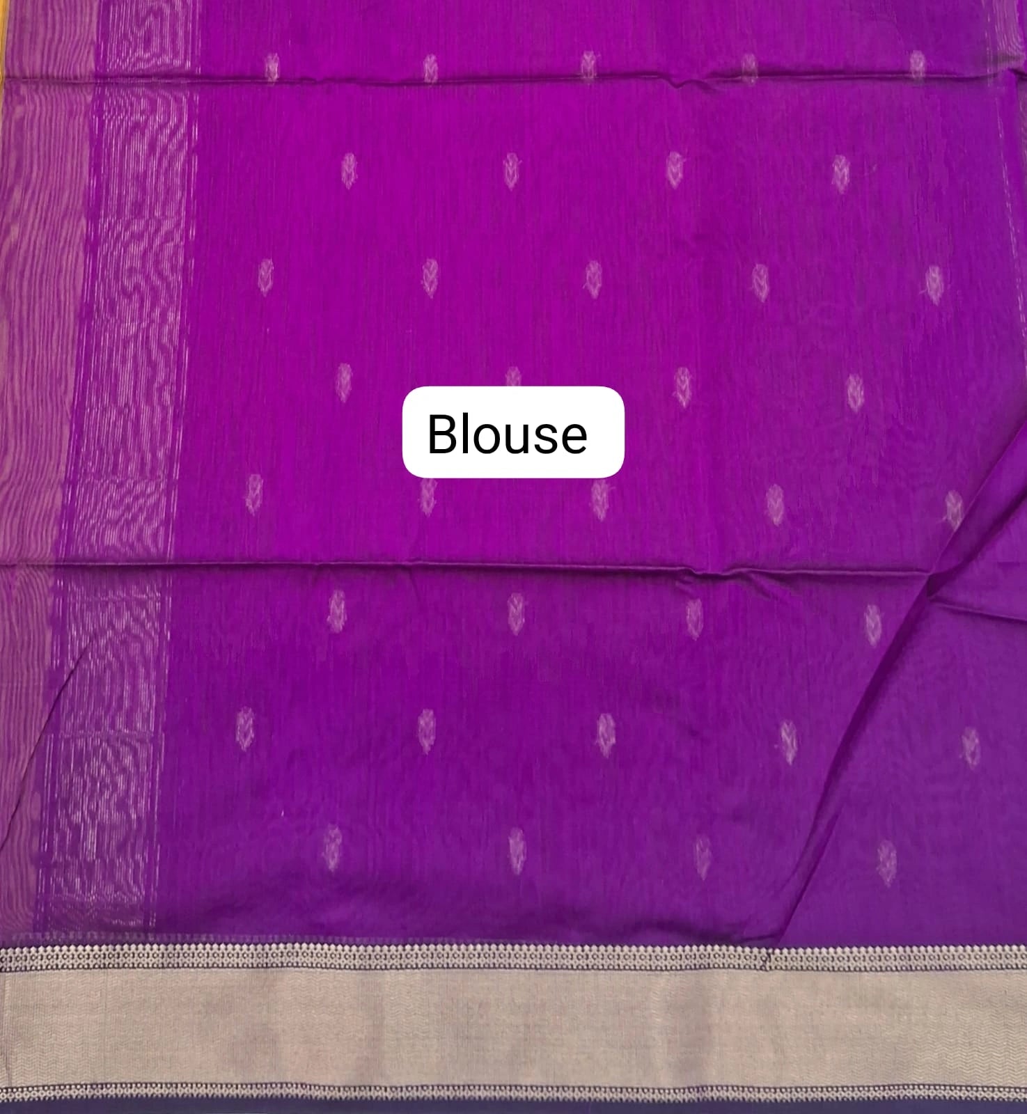 Premium Mustard Yellow Pure Maheshwari Silk Saree Blouse
