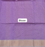 Lavender Pure Maheshwari Silk Saree Blouse