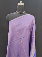 Light Lavender Pure Maheshwari Silk Saree 1