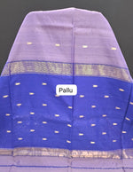 Light Lavender Pure Maheshwari Silk Saree Pallu