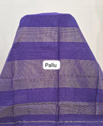 Purple Checked Pure Maheshwari Silk Saree Pallu