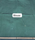 Bottle Green Pure Maheshwari Silk saree blouse
