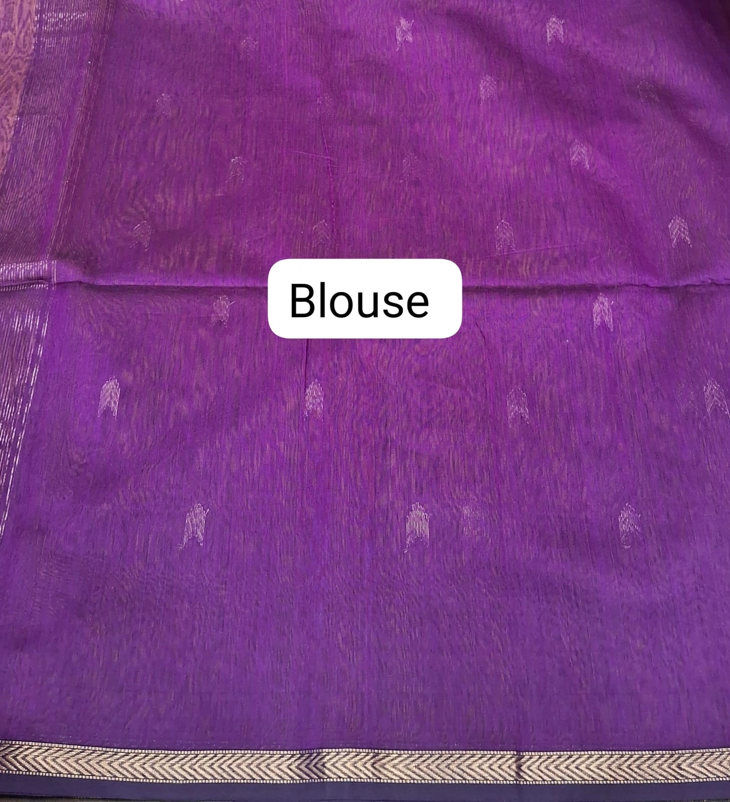 Purple Pure Maheshwari Silk saree Blouse
