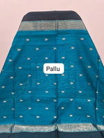 Black Pure Maheshwari Silk Saree pallu