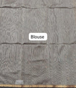 Chocolate Brown Pure Maheshwari Silk Saree Blouse