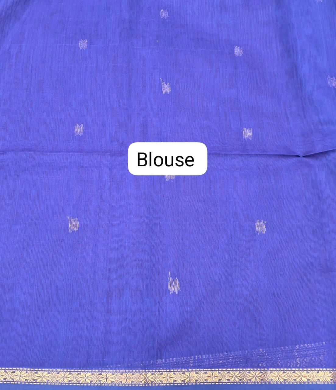 Dual Shaded Pure Maheshwari Silk Saree Blouse