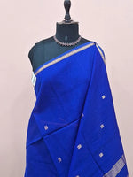 Royal Blue Pure Maheshwari Silk Saree 1