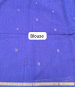Royal Blue Pure Maheshwari Silk Saree Blouse