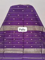 Rich Purple Pure Maheshwari Silk Saree  pallu