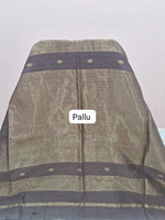 Chocolate Brown Pure Maheshwari Silk Saree Pallu