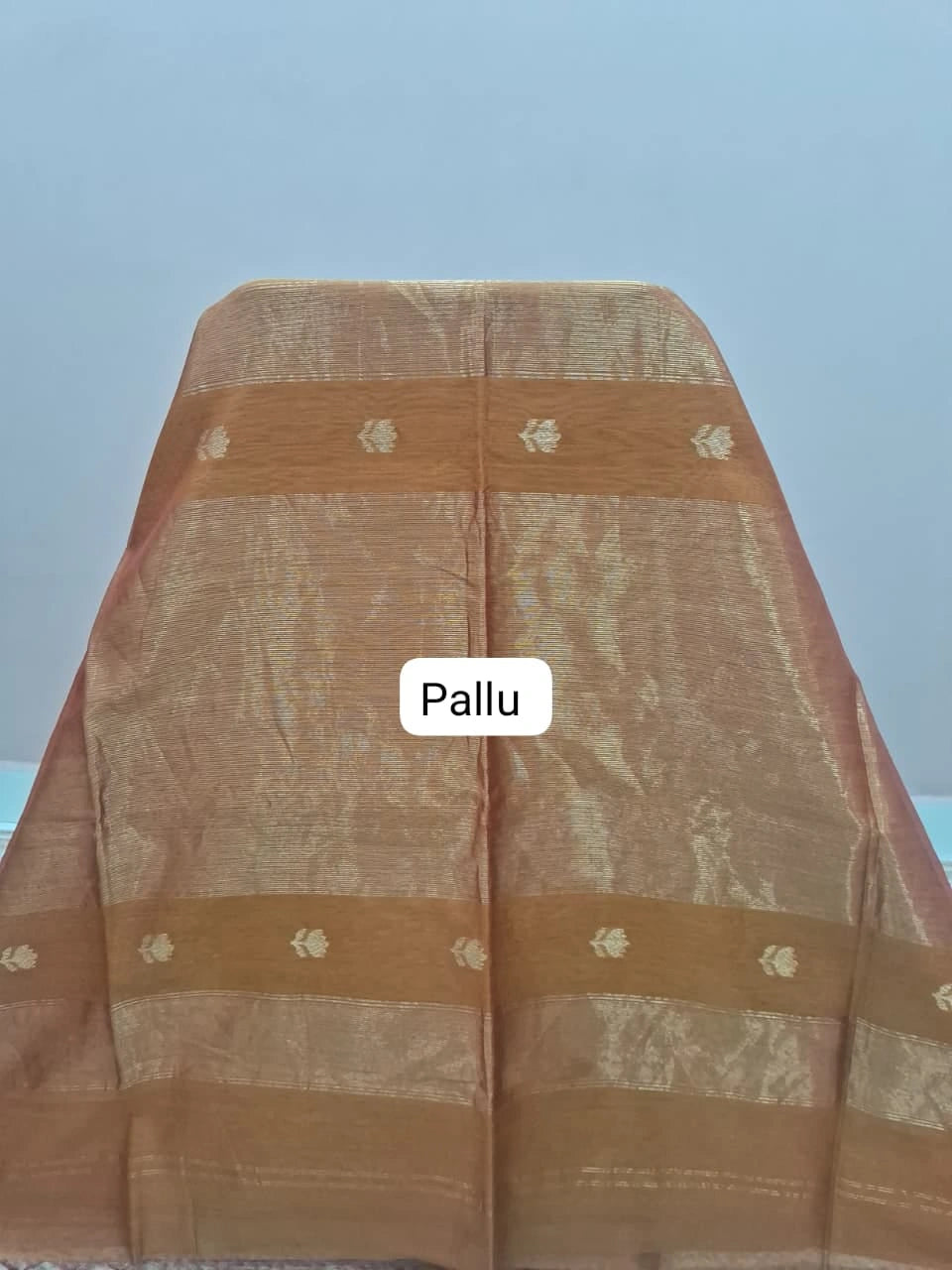 Olive Green Pure Maheshwari Silk Saree  pallu