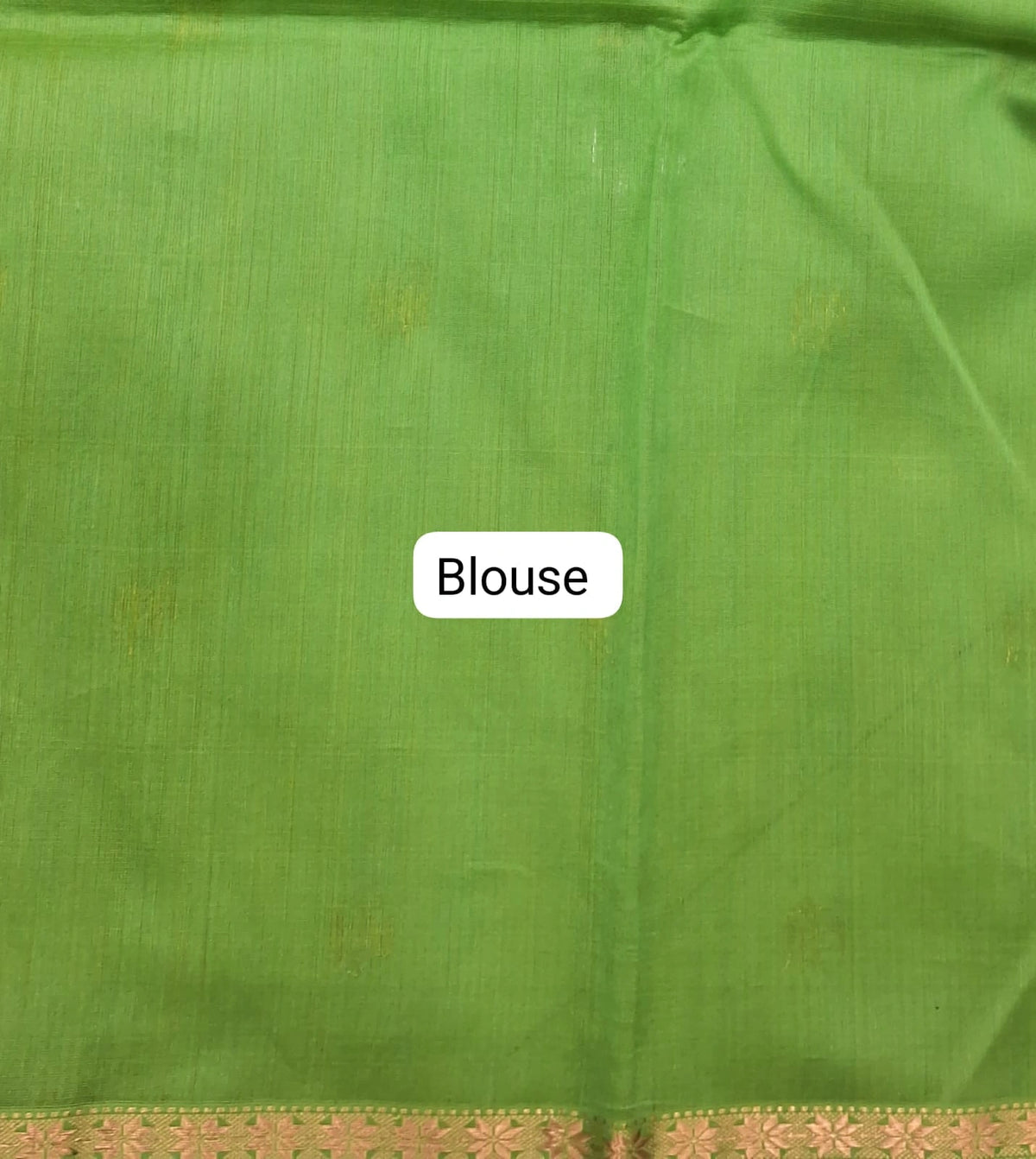 Mango Yellow Pure Maheshwari Silk Saree Blouse