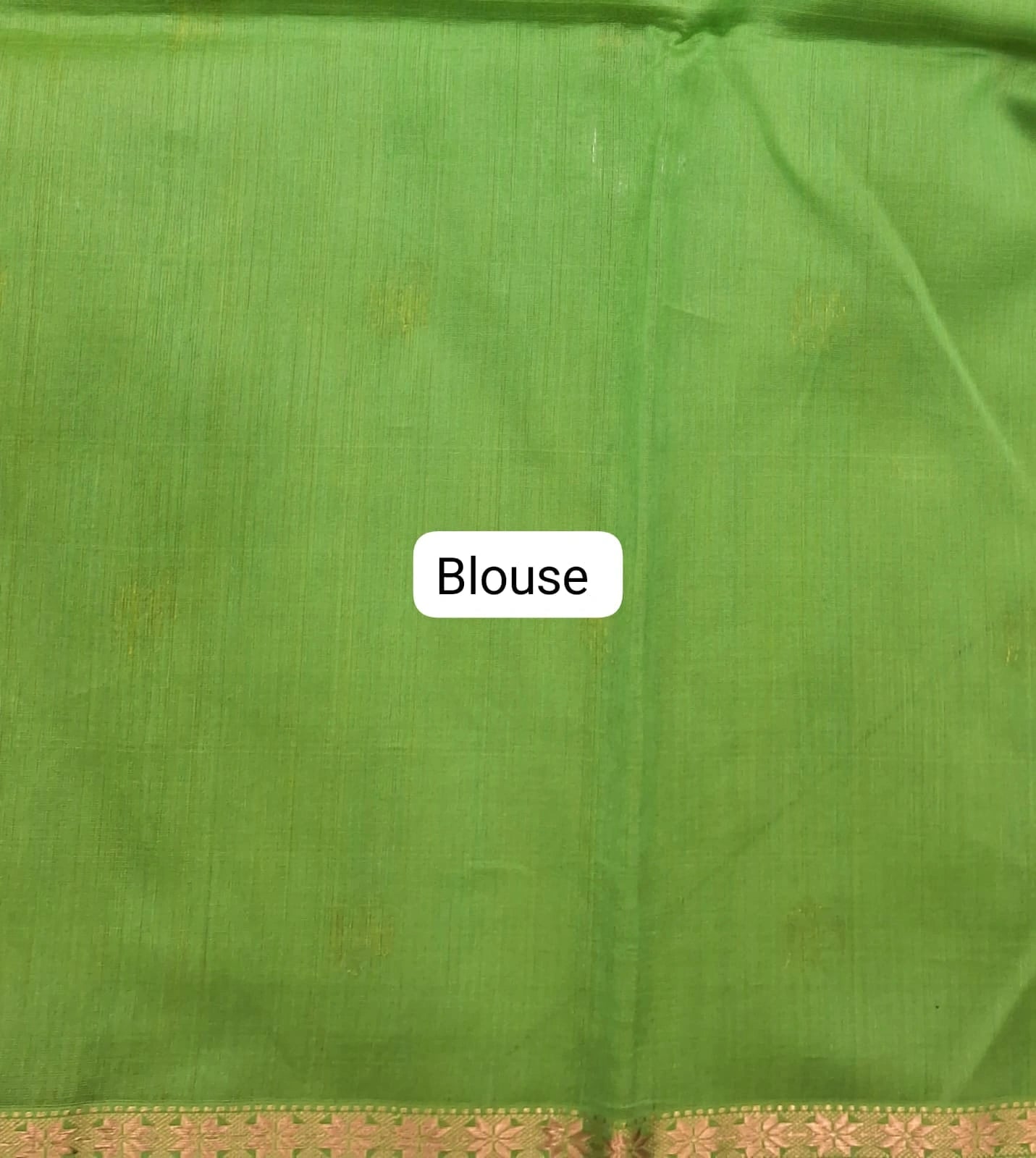 Mango Yellow Pure Maheshwari Silk Saree Blouse