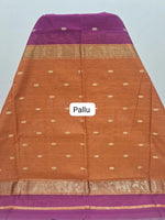 Magenta Purple Pure Maheshwari Silk Saree Pallu
