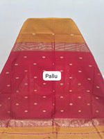 Mustard Gold Pure Maheshwari Silk Saree pallu
