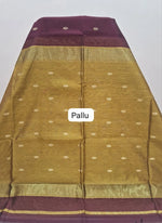 Maroon Pure Maheshwari Silk Saree Pallu