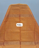 Yellow Pure Maheshwari Silk Saree Pallu