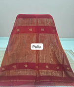Dual Shade Pure Maheshwari Silk Saree Pallu