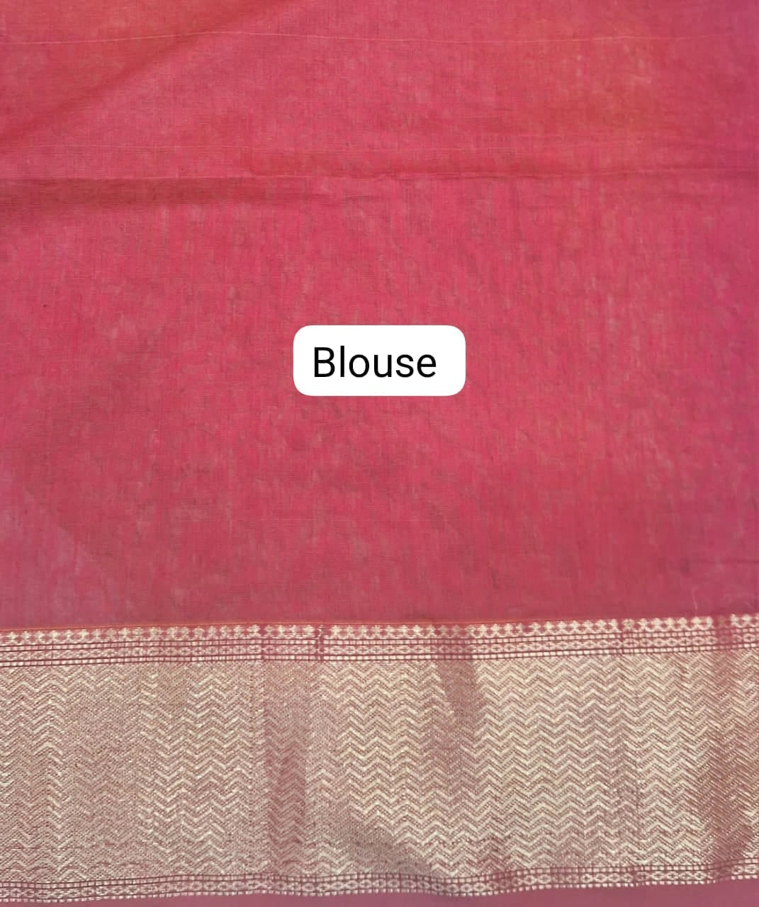 Dual Shade Pure Maheshwari Silk Saree Blouse