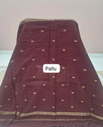 Maroon Pure Maheshwari Silk Saree Pallu