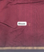 Maroon Pure Maheshwari Silk Saree Blouse