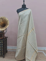 Off-White Pure Maheshwari Silk Saree