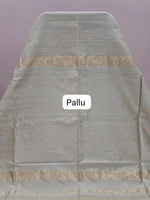 Off-White Pure Maheshwari Silk Saree Pallu