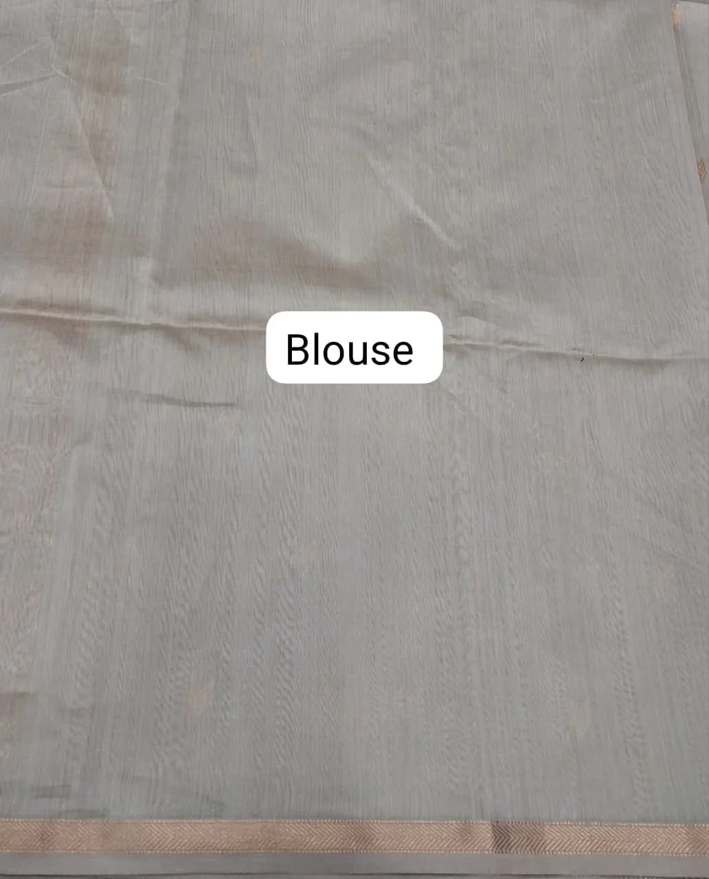 Off-White Pure Maheshwari Silk Saree Blouse