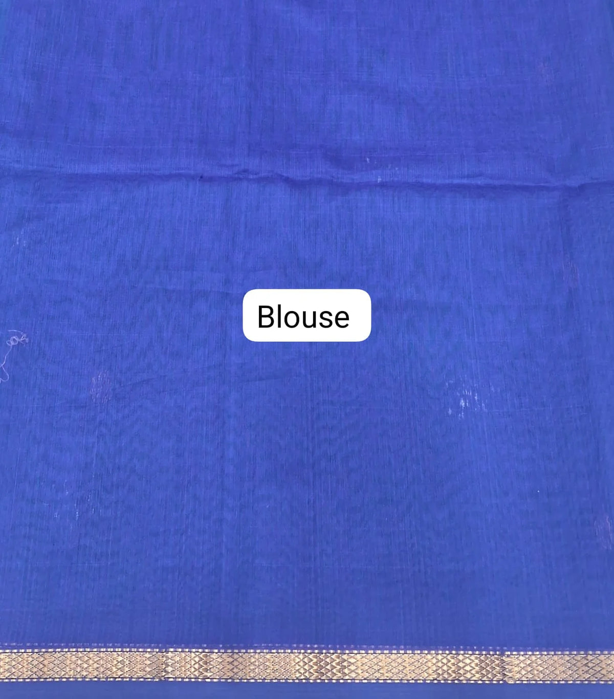 Peacock Green Pure Maheshwari Cotton Saree Blouse