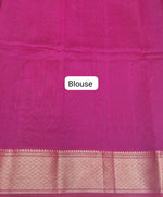 Leaf Green Pure Maheshwari Silk Saree blouse